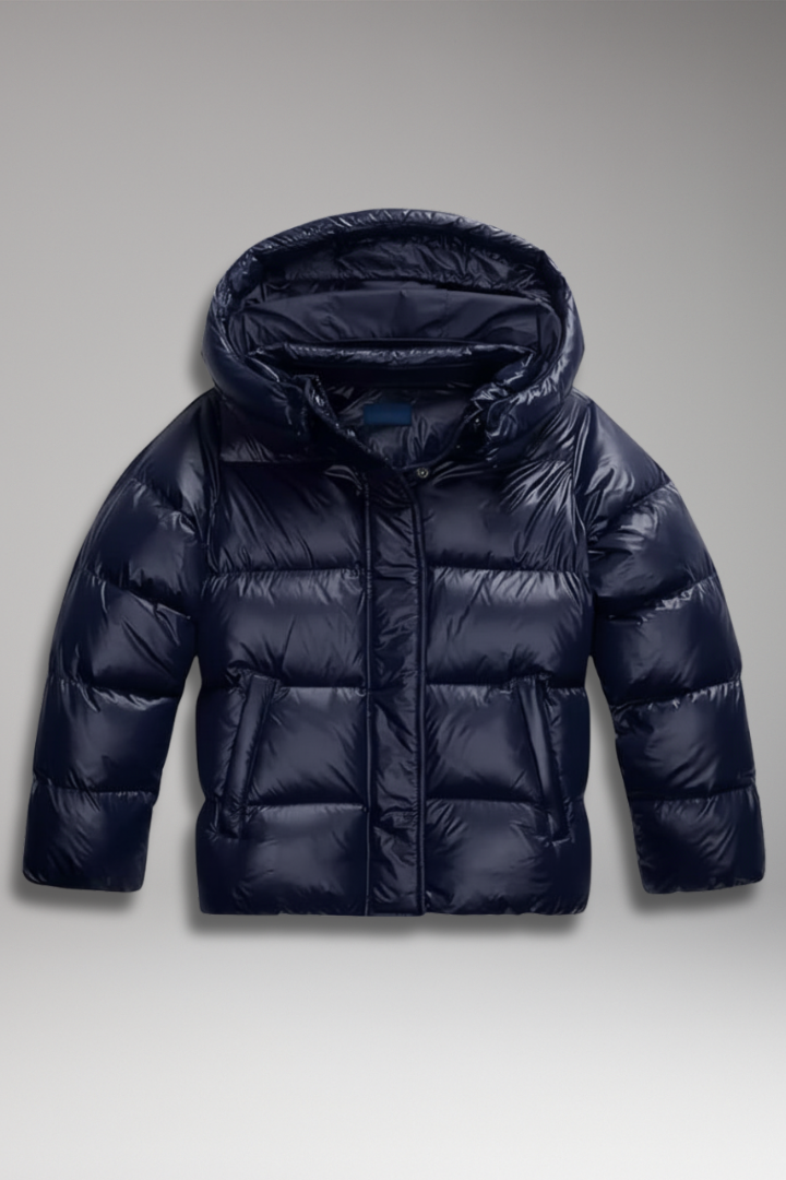 Women's Quilted Hooded Jacket With Pockets - 
Fashinoza