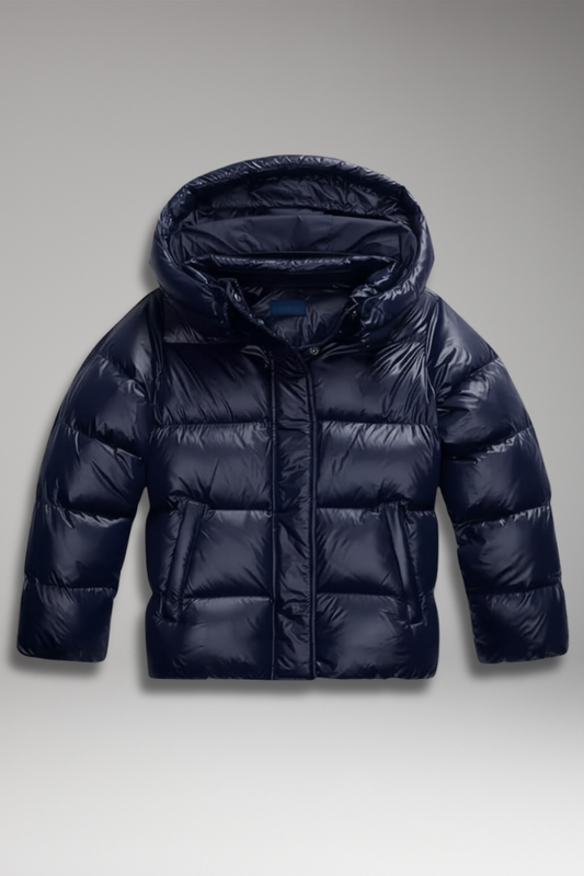 Women's Quilted Hooded Jacket With Pockets - 
Fashinoza