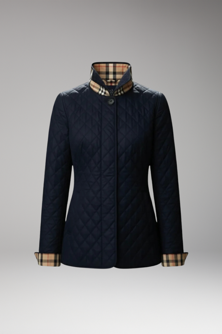 Women's Quilted Jacket Button Closure - 
Fashinoza