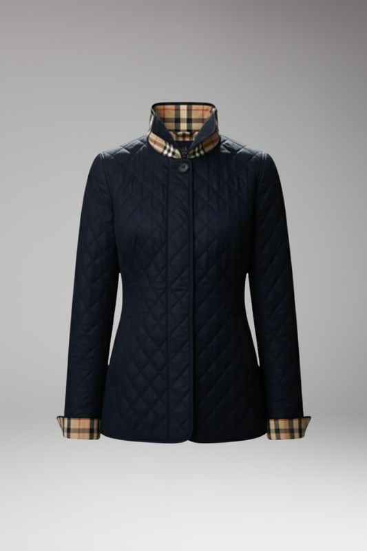 Women's Quilted Jacket Button Closure - 
Fashinoza