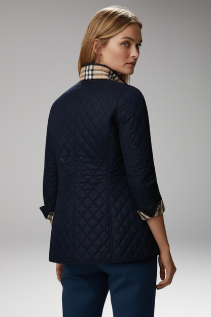 Women's Quilted Jacket Button Closure