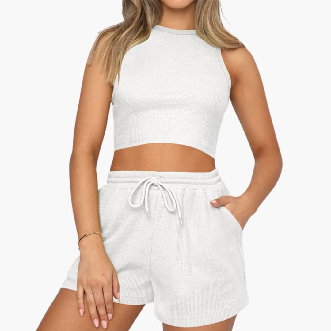 Women's 2 Piece Racerback And Shorts Set