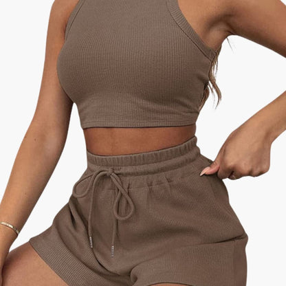 Women's 2 Piece Racerback And Shorts Set