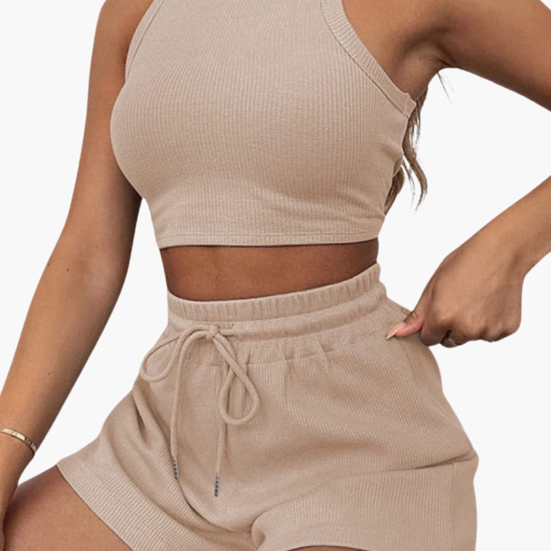 Women's 2 Piece Racerback And Shorts Set