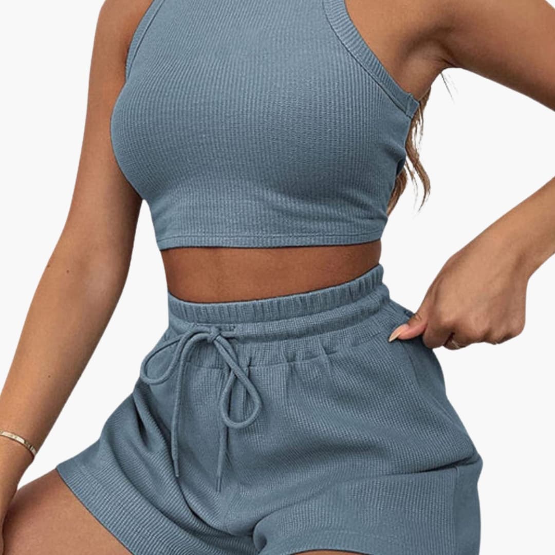 Women's 2 Piece Racerback And Shorts Set