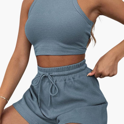 Women's 2 Piece Racerback And Shorts Set