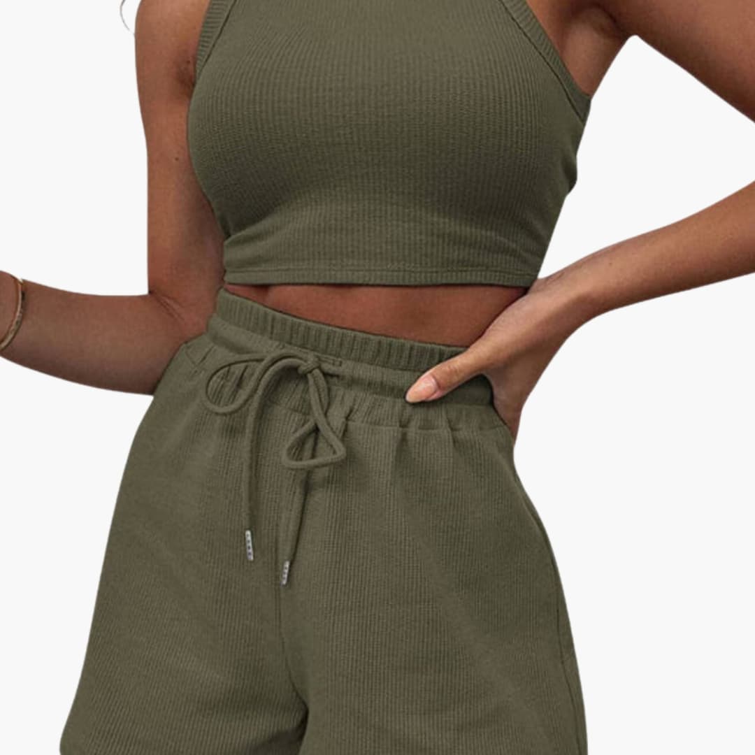 Women's 2 Piece Racerback And Shorts Set