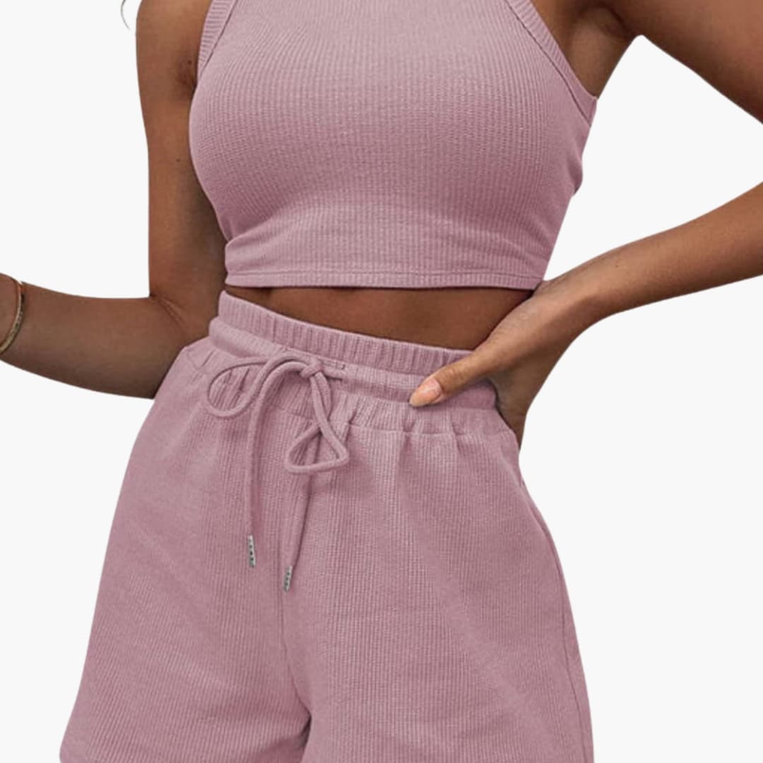 Women's 2 Piece Racerback And Shorts Set
