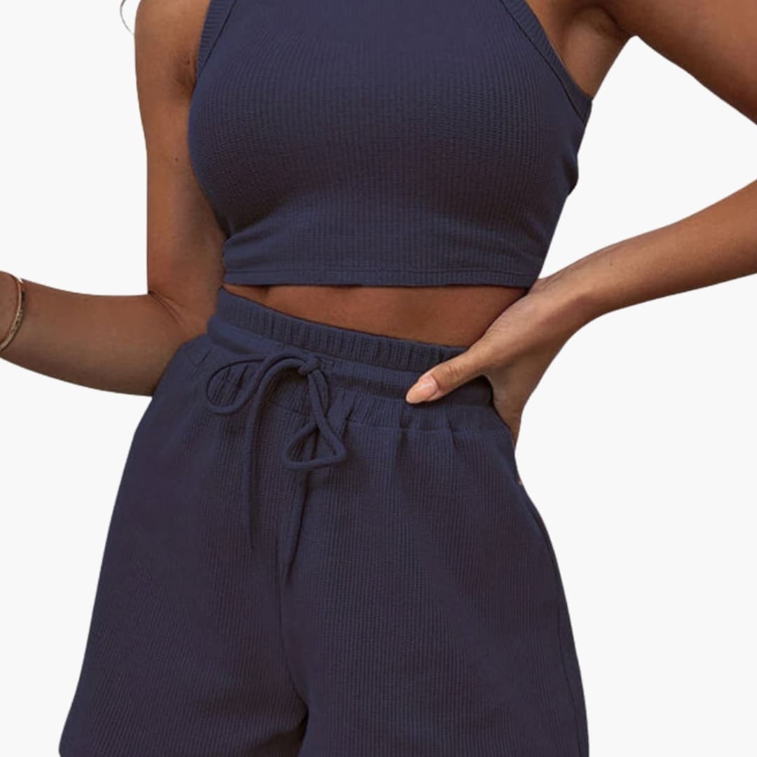 Women's 2 Piece Racerback And Shorts Set