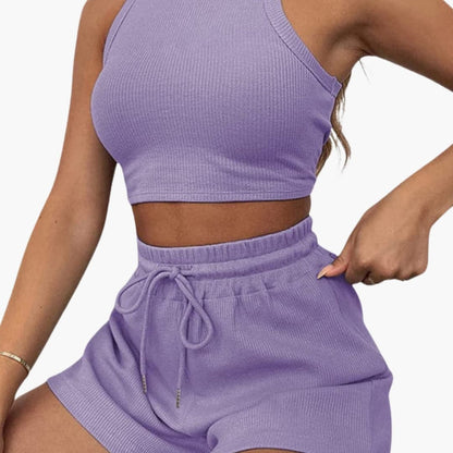 Women's 2 Piece Racerback And Shorts Set