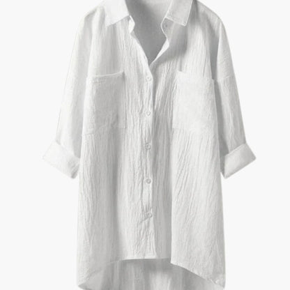 Women's Long Sleeve Blouse Relaxed Fit Blend
