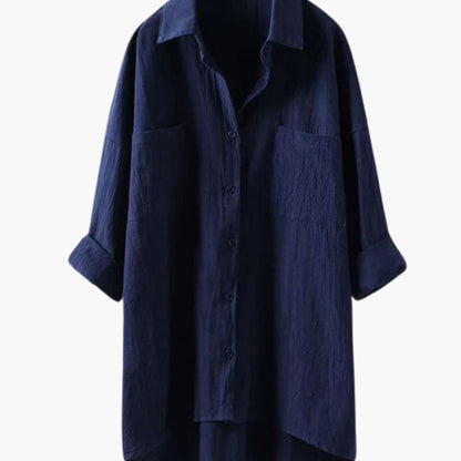 Women's Long Sleeve Blouse Relaxed Fit Blend - Fashinoza