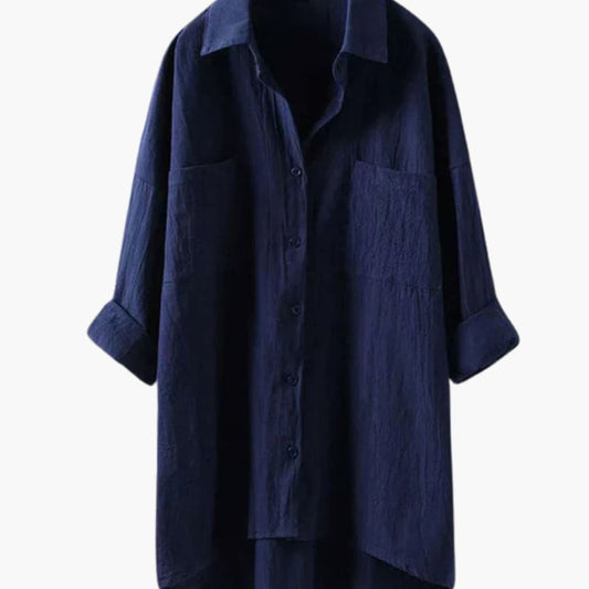 Women's Long Sleeve Blouse Relaxed Fit Blend - Fashinoza