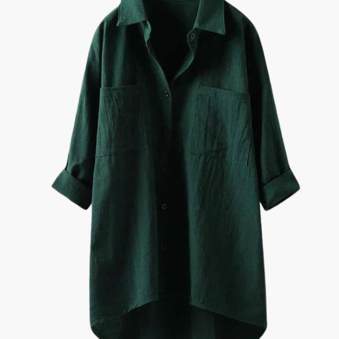 Women's Long Sleeve Blouse Relaxed Fit Blend
