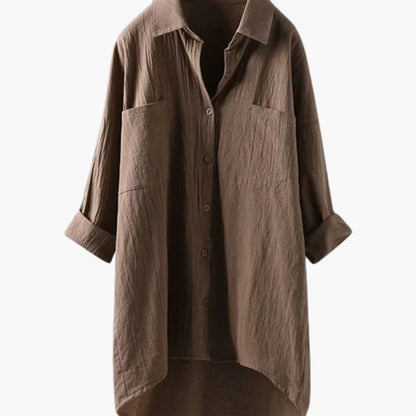 Women's Long Sleeve Blouse Relaxed Fit Blend