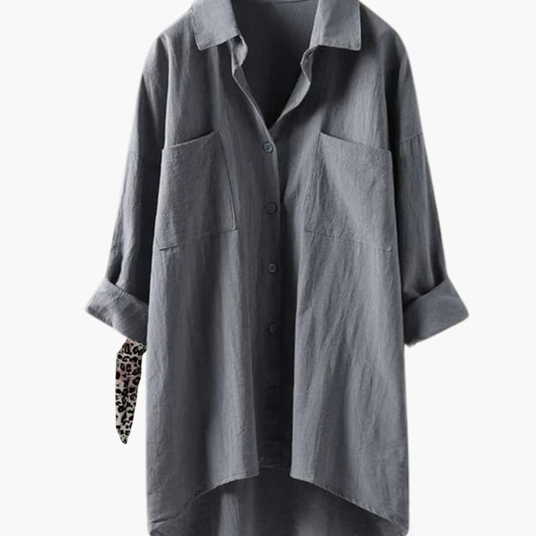 Women's Long Sleeve Blouse Relaxed Fit Blend