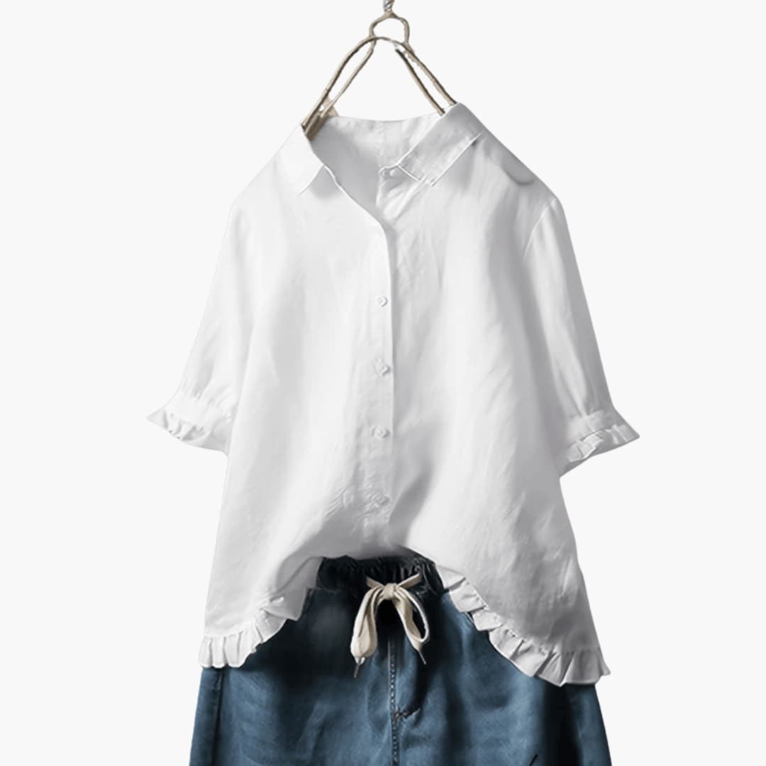 Women's Long Sleeve Woven Blouse - Fashinoza
