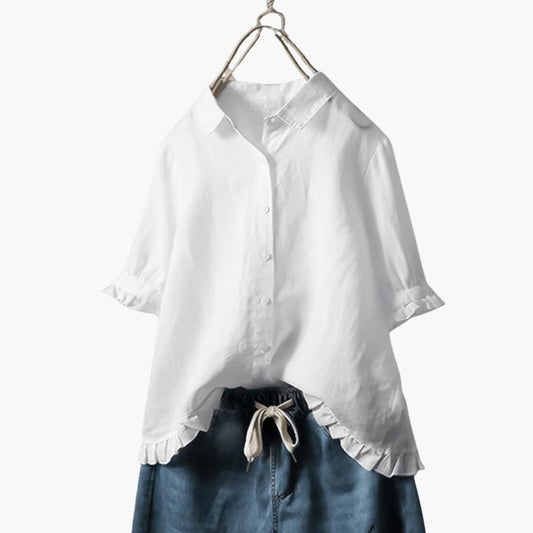 Women's Long Sleeve Woven Blouse - Fashinoza