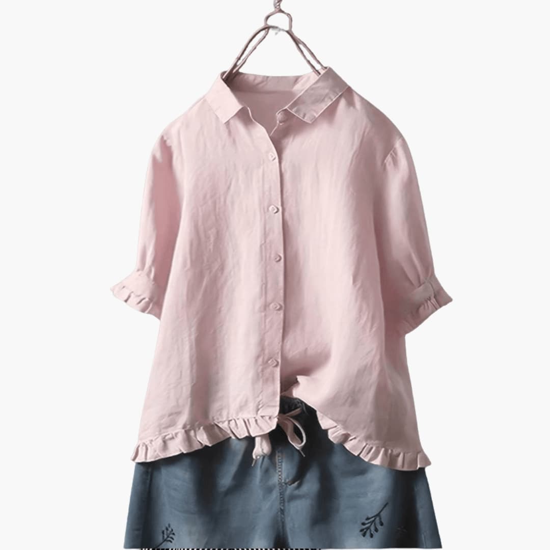 Women's Long Sleeve Woven Blouse