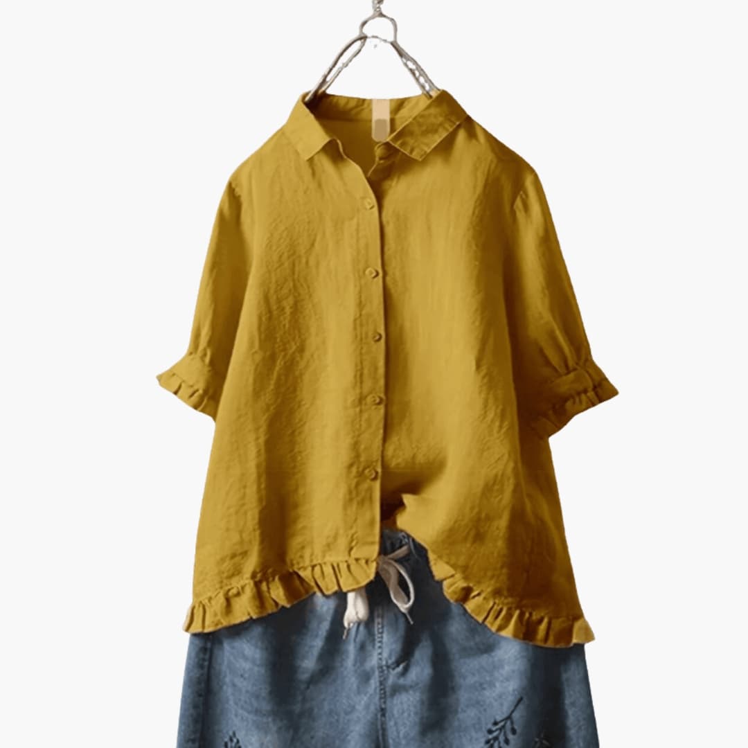 Women's Long Sleeve Woven Blouse