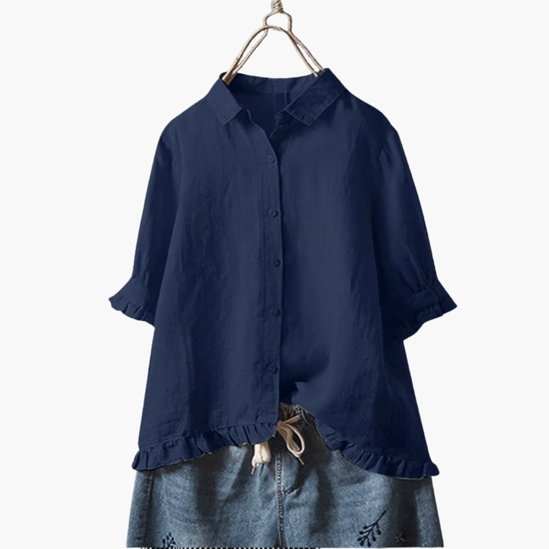Women's Long Sleeve Woven Blouse
