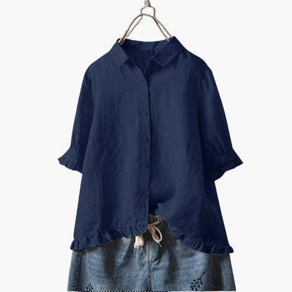 Women's Long Sleeve Woven Blouse