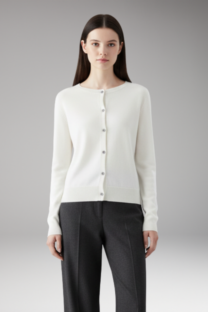 Women's V-Neck Button Cardigan