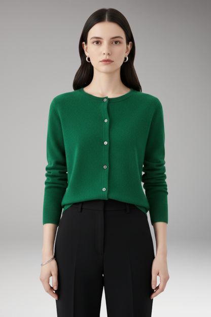 Women's V-Neck Button Cardigan