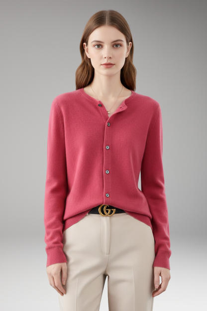 Women's V-Neck Button Cardigan