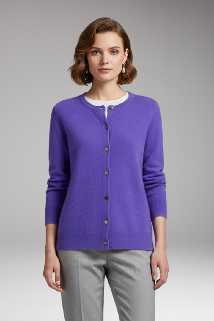 Women's V-Neck Button Cardigan