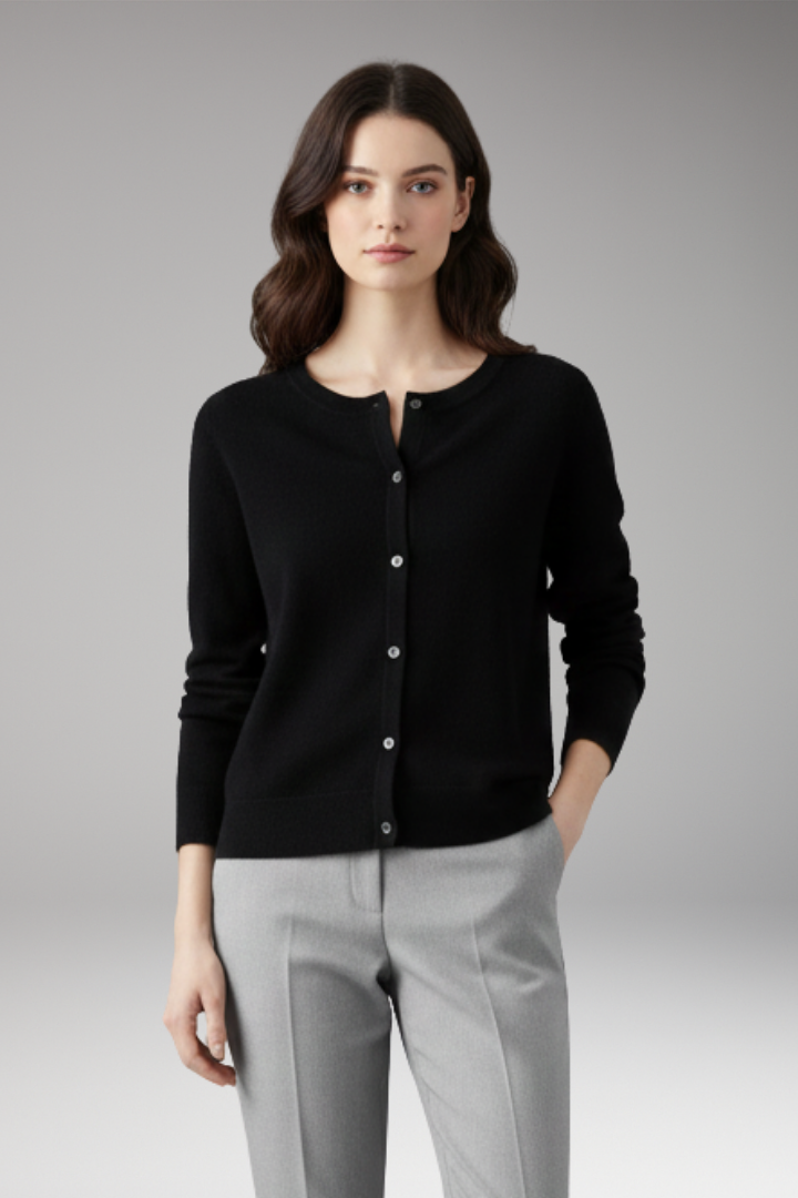 Women's V-Neck Button Cardigan