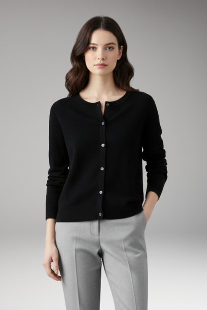 Women's V-Neck Button Cardigan