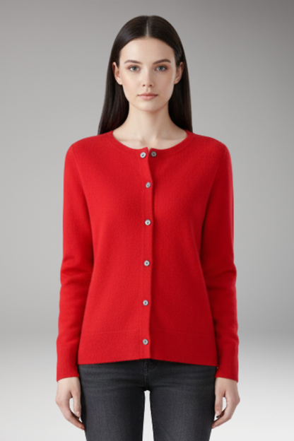 Women's V-Neck Button Cardigan