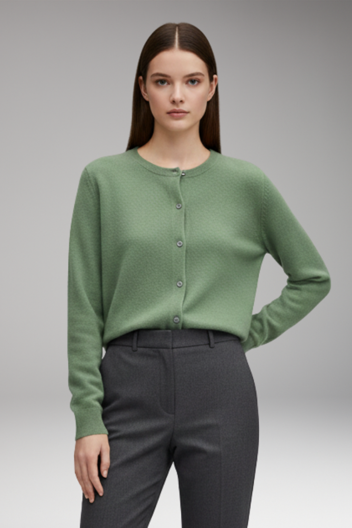 Women's V-Neck Button Cardigan