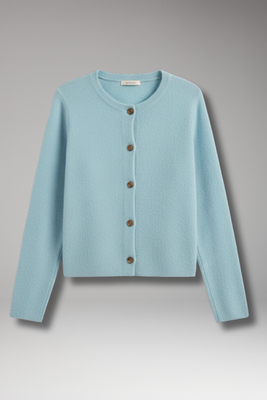 Women's V-Neck Button Cardigan - 
Fashinoza
