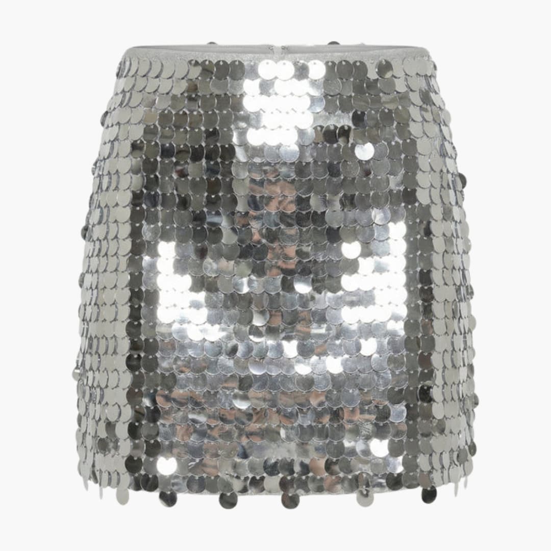 Women's Sequin Mini Skirt Elastic Waist - Fashinoza