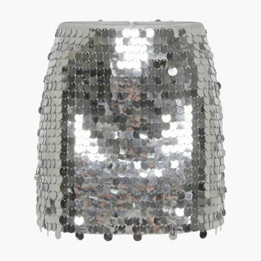 Women's Sequin Mini Skirt Elastic Waist - Fashinoza
