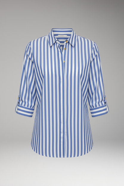 Women's Striped Button Down Shirt - 
Fashinoza
