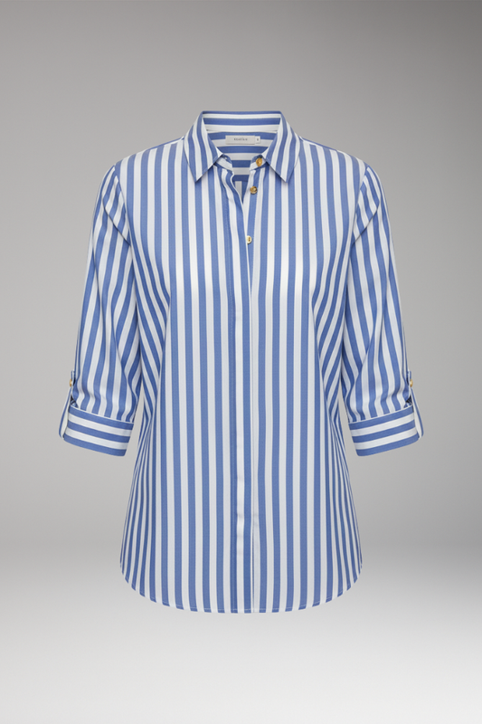 Women's Striped Button Down Shirt - 
Fashinoza