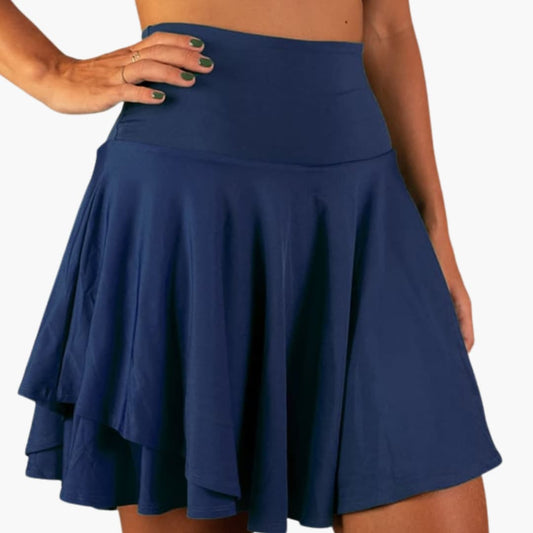 Women's Golf Skort Elastic Waist Side Pockets - Fashinoza