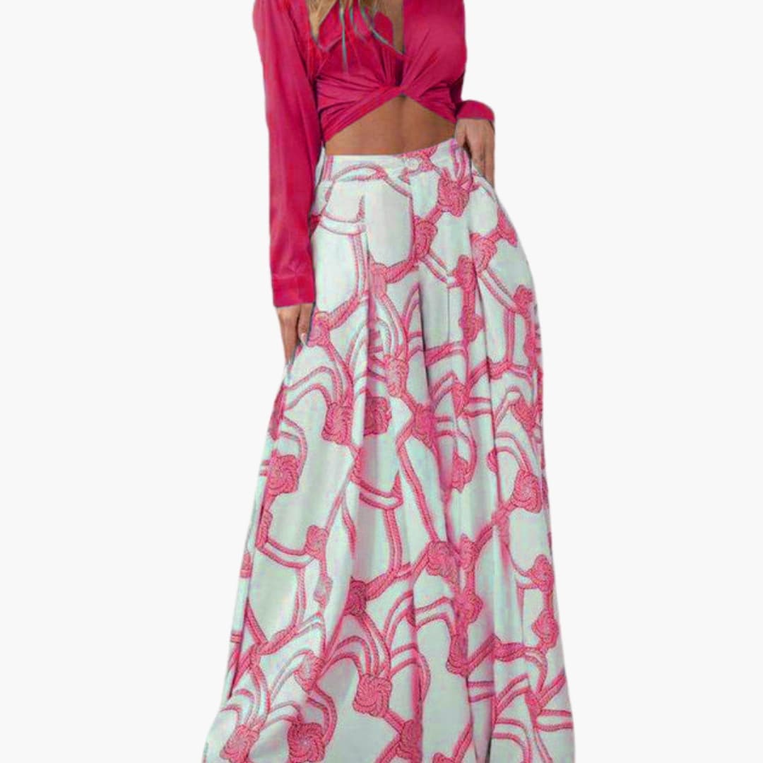 Women's Sleeveless Crop And Long Skirt Dress