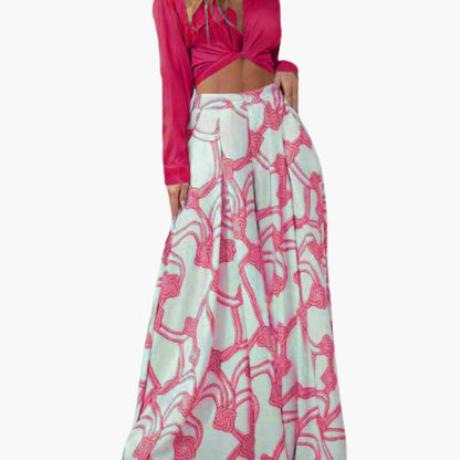 Women's Sleeveless Crop And Long Skirt Dress
