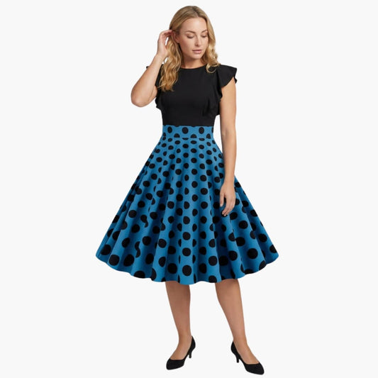Women's Sleeveless Striped Sundress Flared Skirt - Fashinoza