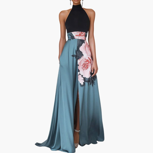 Women's Sleeveless Maxi Dress Side Slit - Fashinoza