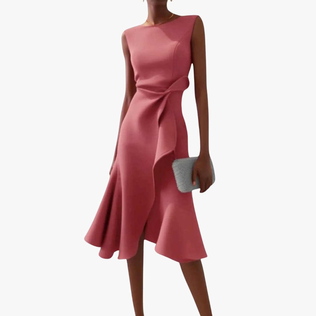 Women's Asymmetrical Sleeveless Midi Dress