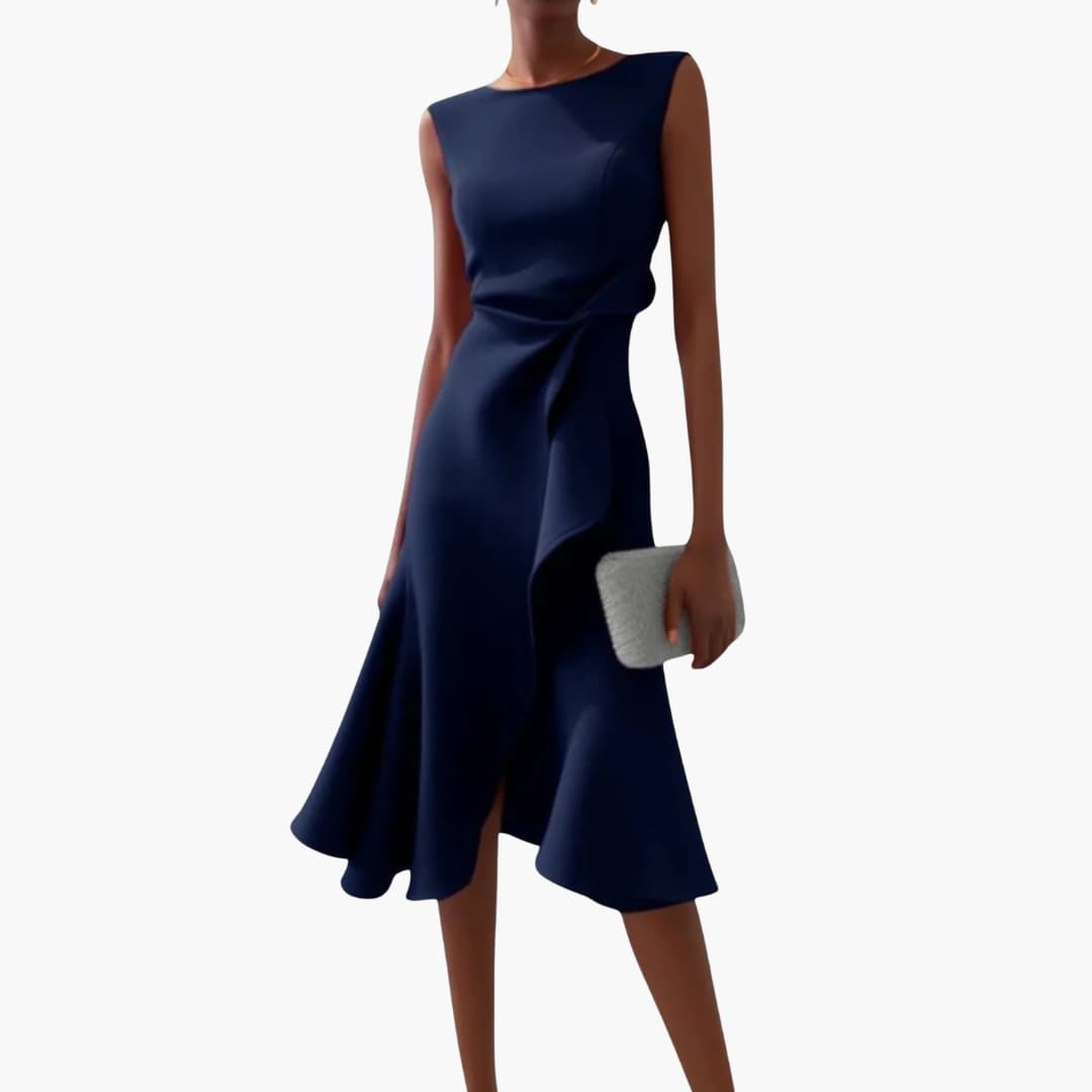 Women's Asymmetrical Sleeveless Midi Dress