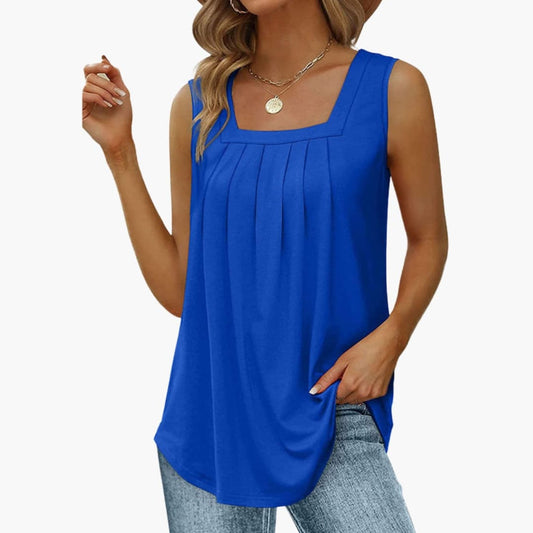 Women's Sleeveless Square Neck - Fashinoza