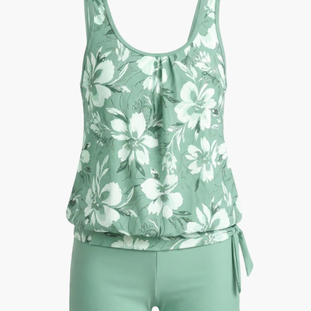 Women's Sleeveless Tankini Swimsuit Set