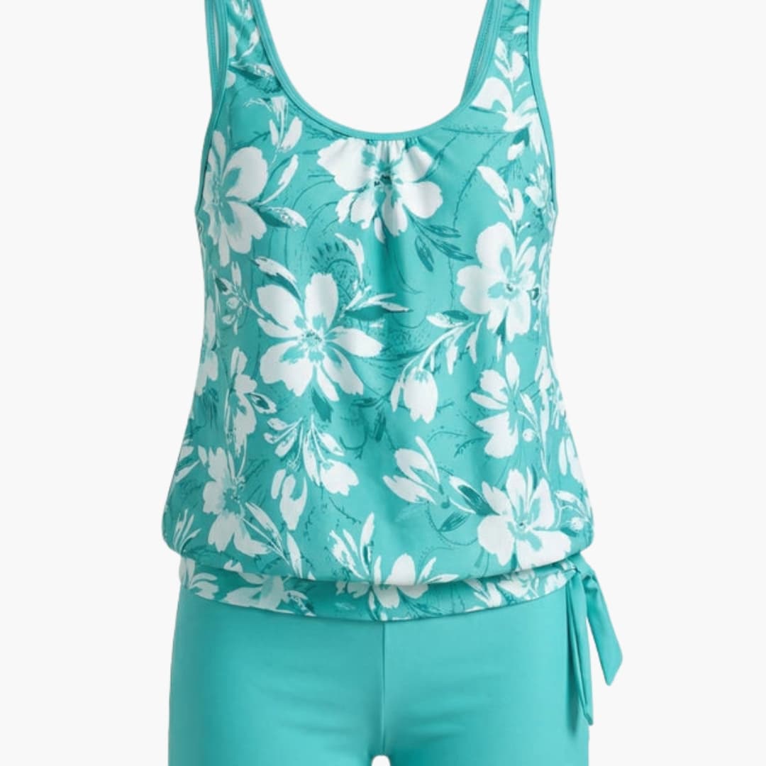 Women's Sleeveless Tankini Swimsuit Set