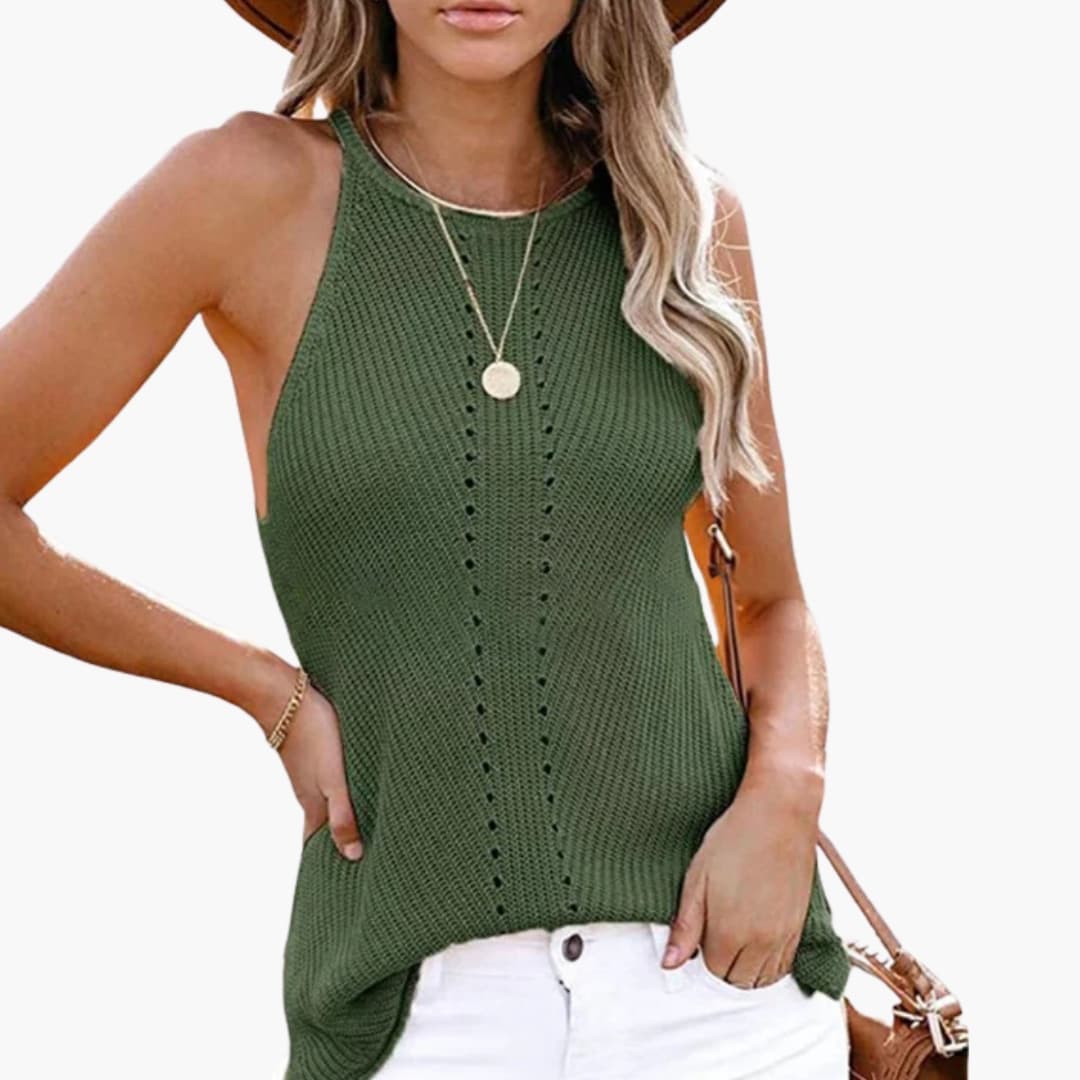 Women's Sleeveless Knit Textured